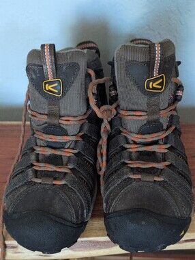 Keen Flint Steel Toe Brown Hiking Boots Size 5